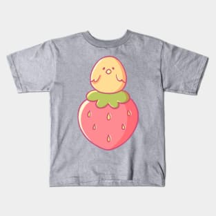 Strawberry birb Kids T-Shirt